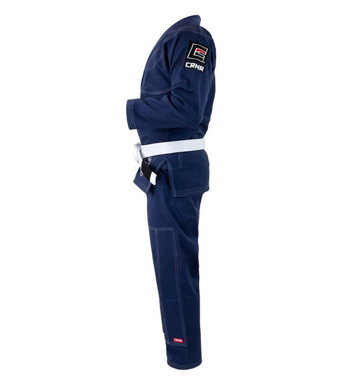 Combat Corner BJJ GI - Navy Blue v6 - FREE WHITE BELT - MMA Fightland